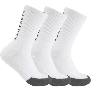 Carhartt Men’s SS9933M Force® Midweight Logo Short Crew Sock 3-Pack(White)