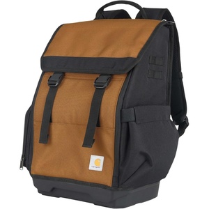 Carhartt Mens Station Tool Bag W/Adjustable Shoulder Straps, Durable, Water-Resistant Tool Organizer, Medium Tool Bag(Tool Backpack)
