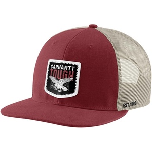 Carhartt Men’s Washed Duck Flat Brim Eagle Graphic Cap(Amber Terrain)