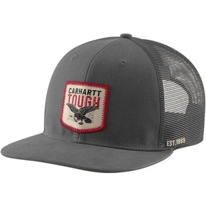Carhartt Men’s Washed Duck Flat Brim Eagle Graphic Cap(Gravel)