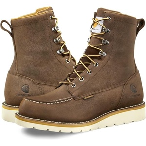Carhartt Men’s Waterproof 8-Inch Moc Soft Toe Wedge Work Boot with Slip-Resistant Outsole(Dark Brown)
