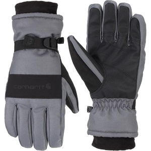 Carhartt Men’s Waterproof Insulated Knit Cuff Glove(Dark Grey/Black)