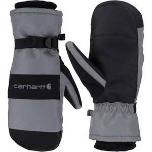 Carhartt Men’s Waterproof Insulated Knit Cuff Mitten(Dark Grey/Black)