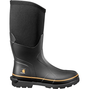 Carhartt Mudrunner Waterproof 15″ Men’s Work Boots – Rubber Soft Toe, Reliable Mud Protection(Black)