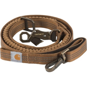 Carhartt Pet Durable Nylon Webbing Shock Absorbing Leash for Dogs, Reflective Stitching for Visibility, Black, Large(Carhartt Brown)