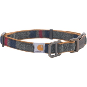 Carhartt Pet Fully Adjustable Webbing Collars for Dogs, Reflective Stitching for Visibility, Blanket Stripe, Medium(Blanket Stripe)
