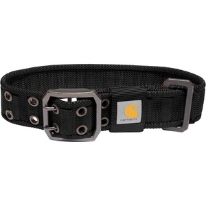 Carhartt Pet Fully Adjustable Wide Webbing Collar for Dogs, Heavy Duty Nylon for Walking & Training, Black, Medium(Black)