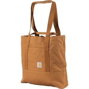 Carhartt Vertical 18L Firm Duck Tote Bag, Firm Duck Cotton Material W/Hand and Shoulder Straps(Carhartt Brown)