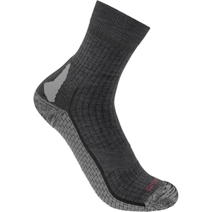 Carhartt Women’s Force Grid Midweight Synthetic-Merino Wool Blend Short Crew Sock(Carbon Heather)