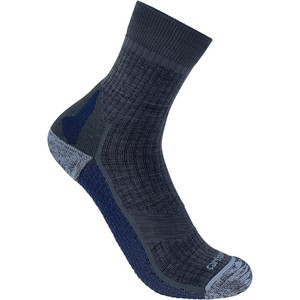 Carhartt Women’s Force Grid Midweight Synthetic-Merino Wool Blend Short Crew Sock(Navy Heather)