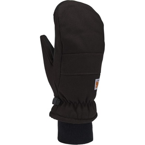 Carhartt Women’s GL0800W Women’s Insulated Duck Synthetic Leather Knit Cuff Mit(Black)