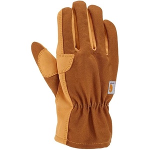 Carhartt Women’s GW0793W Women’s Duck/Synthetic Leather Open Cuff Glove(Brown)