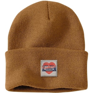 Carhartt Women’s Knit Heart Patch Beanie(Carhartt Brown)