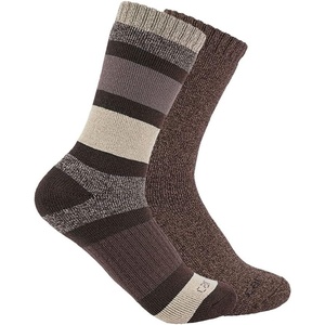 Carhartt Women’s SC3152W Women’s Heavyweight Crew Sock 2-Pack(Assorted 1 Grey)