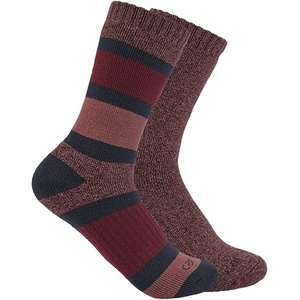 Carhartt Women’s SC3152W Women’s Heavyweight Crew Sock 2-Pack(Assorted 2 Blackberry)