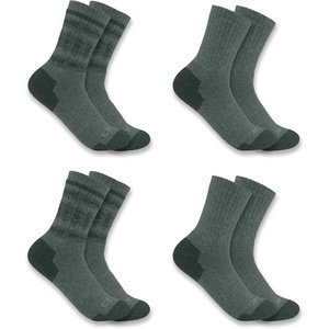 Carhartt Women’s SC5544W Women’s Heavyweight Synthetic-Wool Blend Crew Sock 4-P(Assorted Teal)