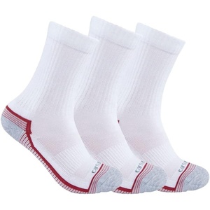 Carhartt Women’s SC6423W Women’s Force® Midweight Crew Sock 3-Pack(White)