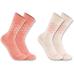 Carhartt Women’s SC9642W Women’s Midweight Synthetic-Wool Blend Fairisle Crew S(Assorted 03 Orange)