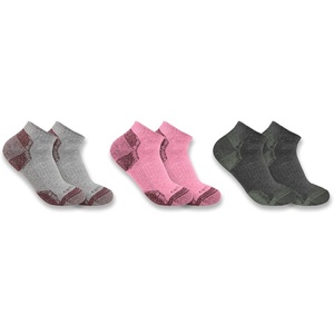 Carhartt Women’s SL2623W Midweight Cotton Blend Low Cut Sock 3 Pack(Assorted 2)