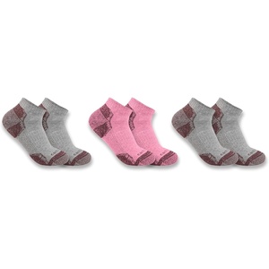 Carhartt Women’s SL2623W Midweight Cotton Blend Low Cut Sock 3 Pack(Assorted)