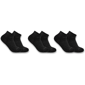 Carhartt Women’s SL2623W Midweight Cotton Blend Low Cut Sock 3 Pack(Black)