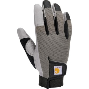 Carhartt Women’s Synthetic Leather High Dexterity Touch Sensitive Secure Cuff Glove(Steel/Grey)