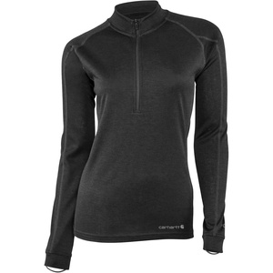 Carhartt Women’s WBL133 Women’s Base Force® Heavyweight Poly-Wool Quart(Black Heather)