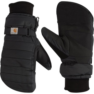 Carhartt Women’s Waterproof Insulated Quilted Knit Cuff Mitten(Black)
