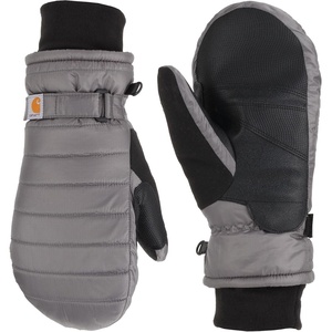 Carhartt Women’s Waterproof Insulated Quilted Knit Cuff Mitten(Charcoal)