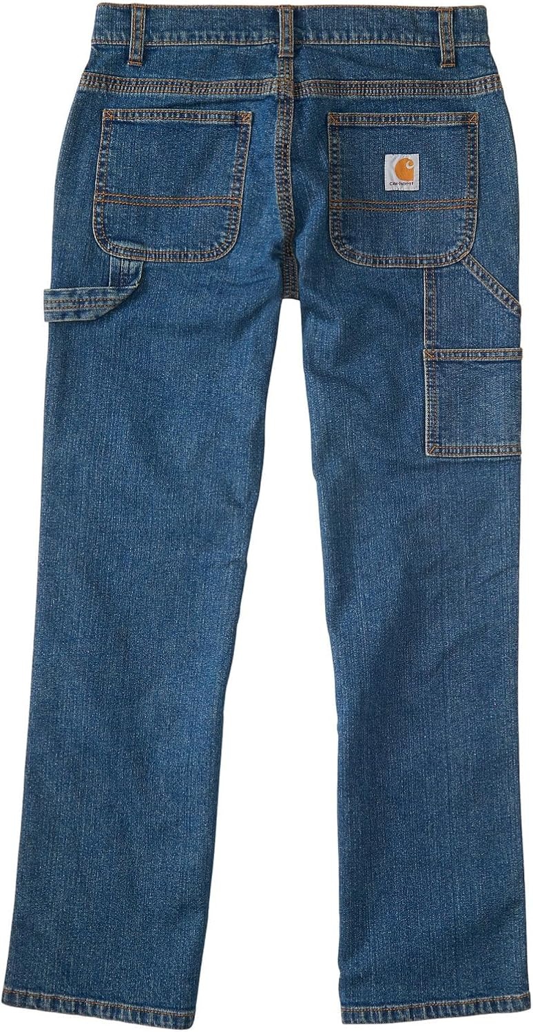 image:imageCarhartt Baby Boys Loose Fit Denim Utility BootCut JeansDenim Medium Wash