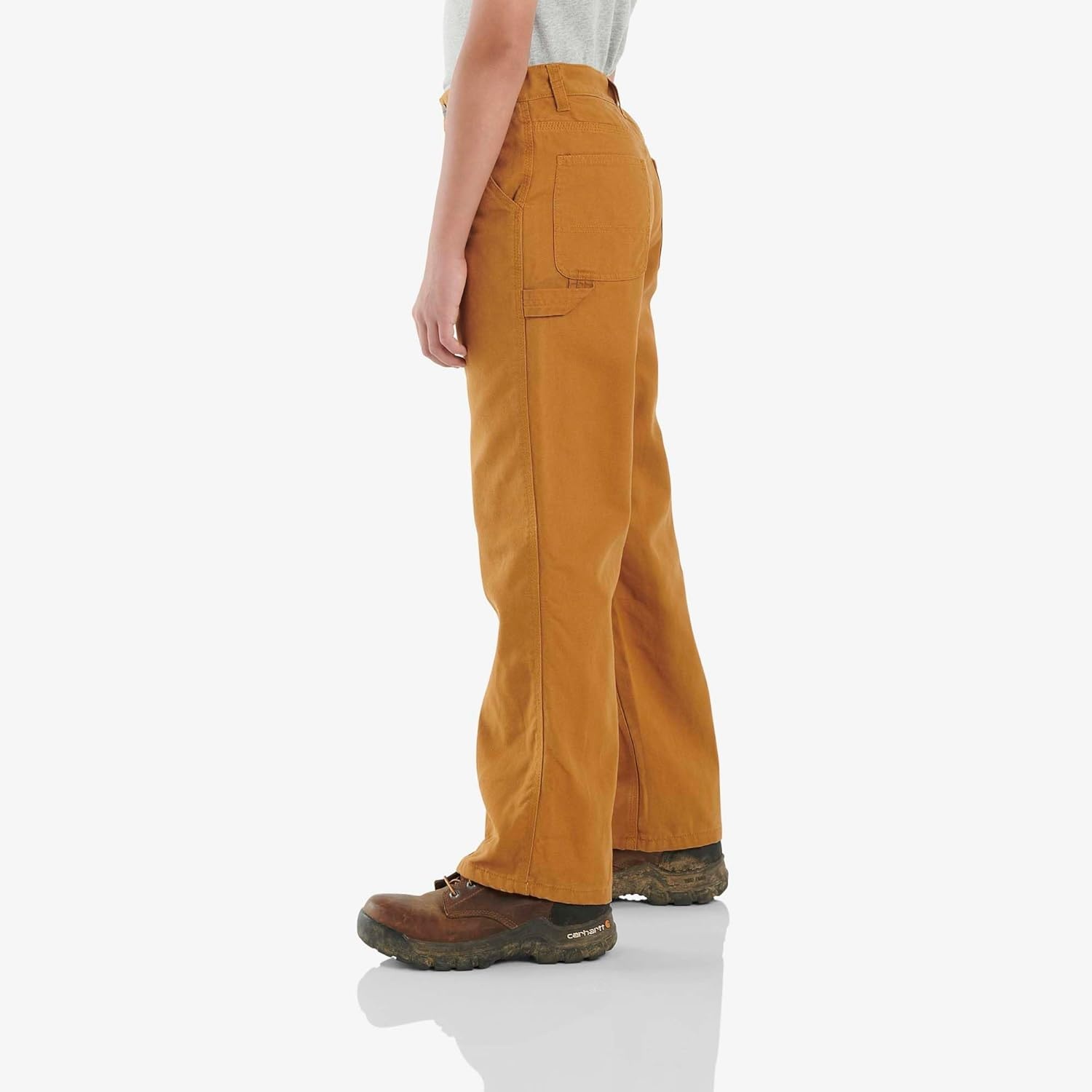 image:imageCarhartt Boys FlannelLined Canvas Dungaree PantsCarhartt Brown Lined