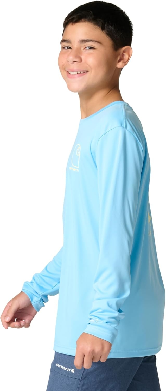 image:imageCarhartt Boys LongSleeve Force Sun Defender TShirt BoysBaltic Sea
