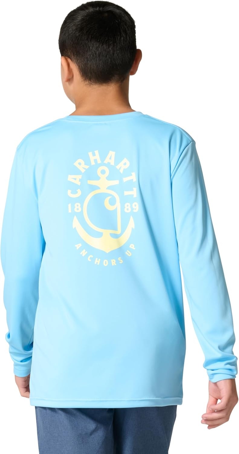 image:imageCarhartt Boys LongSleeve Force Sun Defender TShirt BoysBaltic Sea