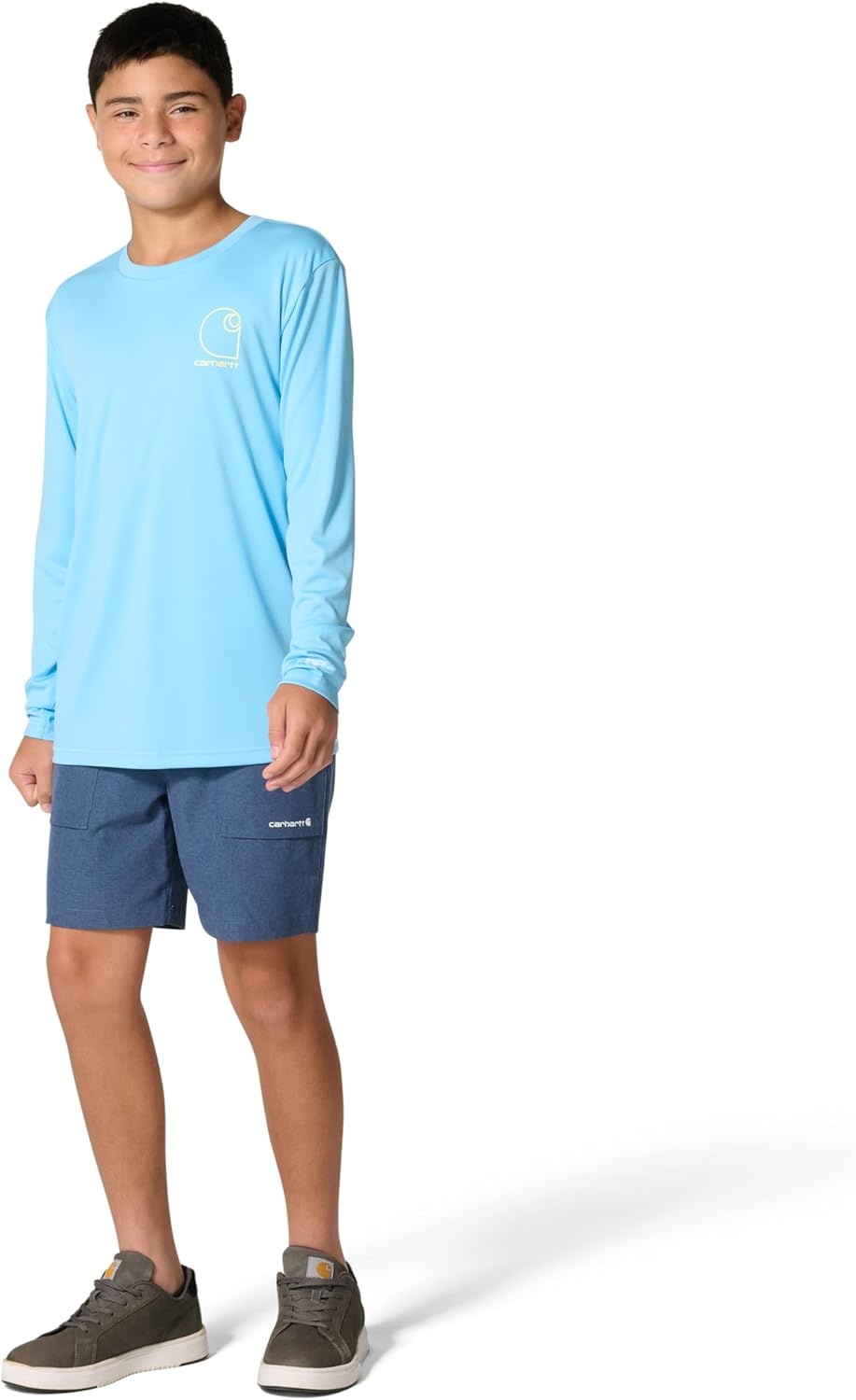 image:imageCarhartt Boys LongSleeve Force Sun Defender TShirt BoysBaltic Sea