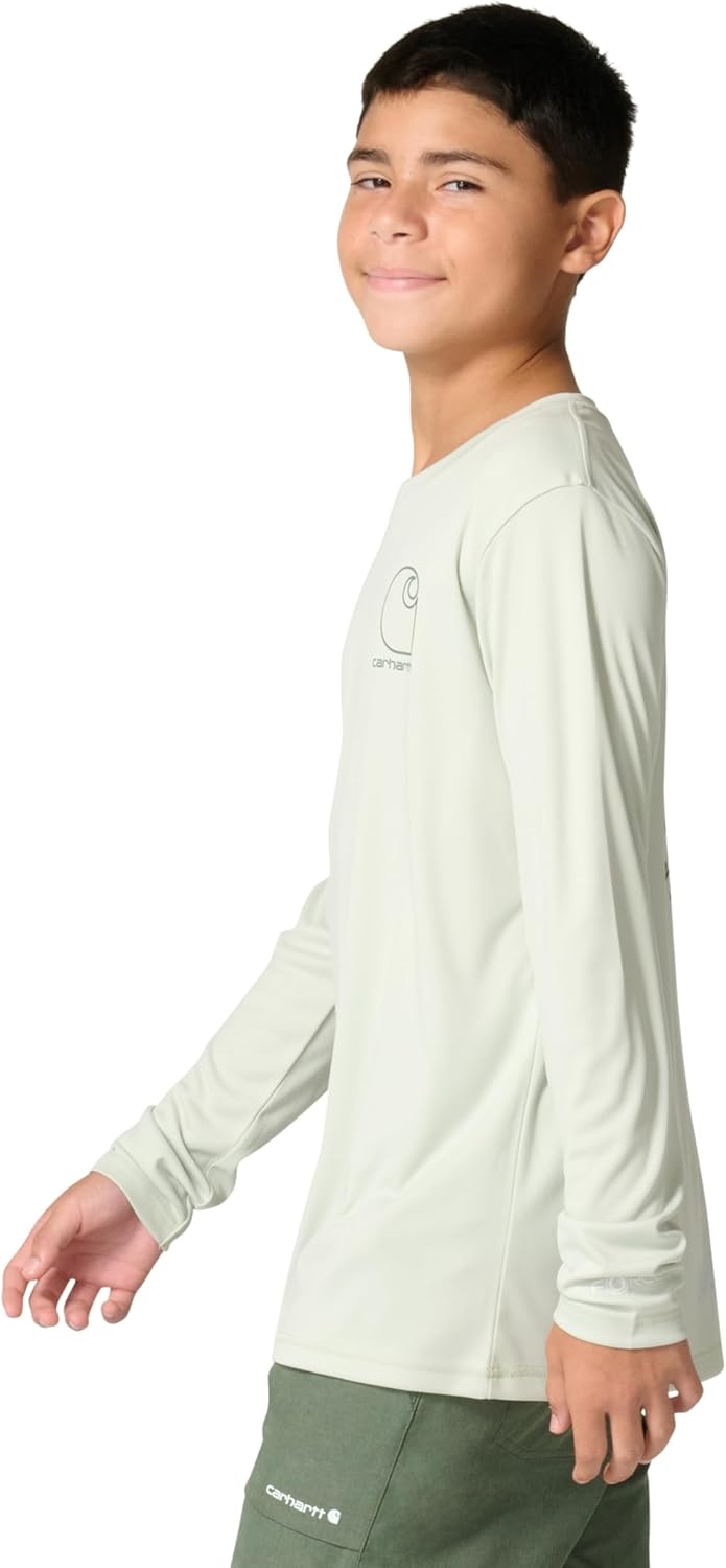 image:imageCarhartt Boys LongSleeve Force Sun Defender TShirt BoysSea Foam