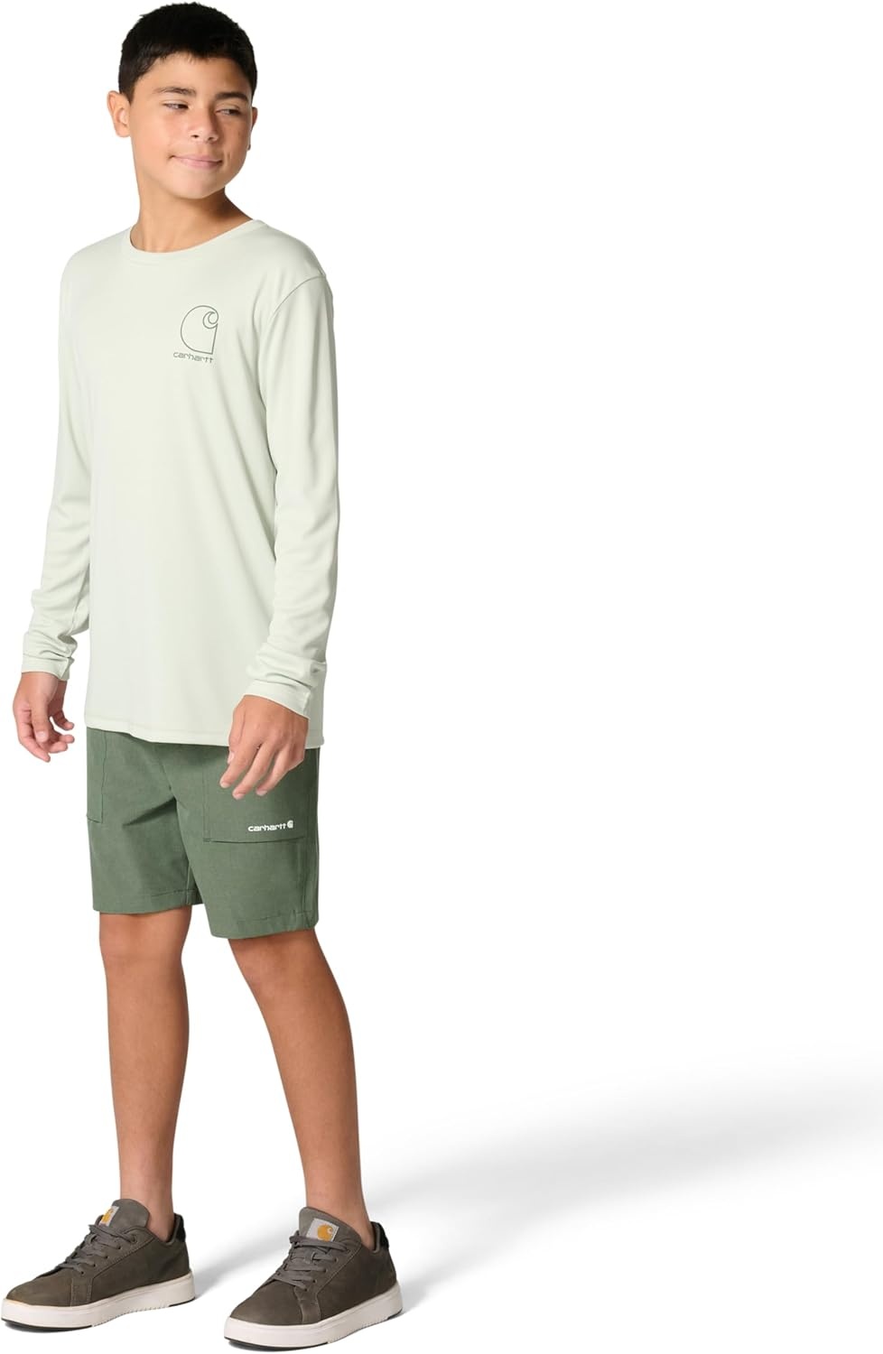 image:imageCarhartt Boys LongSleeve Force Sun Defender TShirt BoysSea Foam