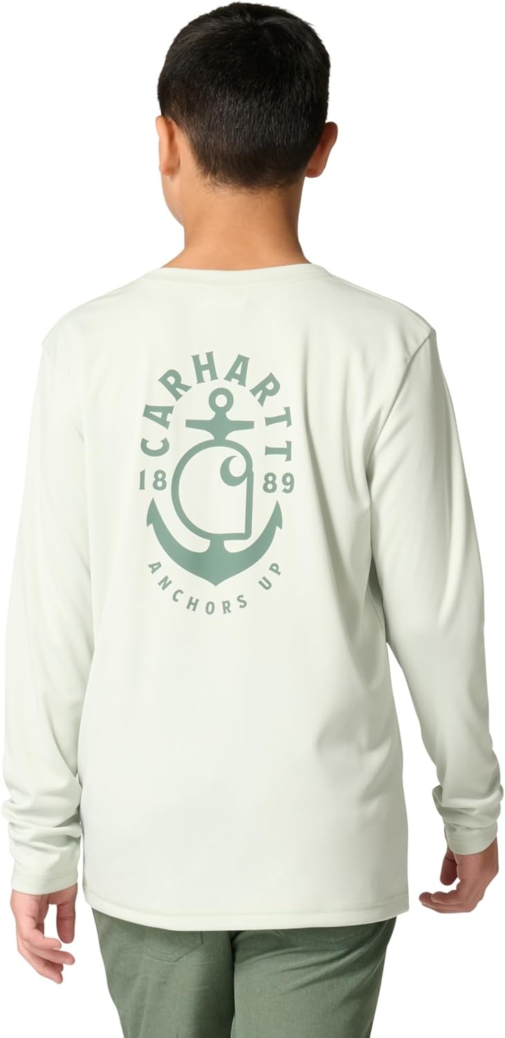 image:imageCarhartt Boys LongSleeve Force Sun Defender TShirt BoysSea Foam