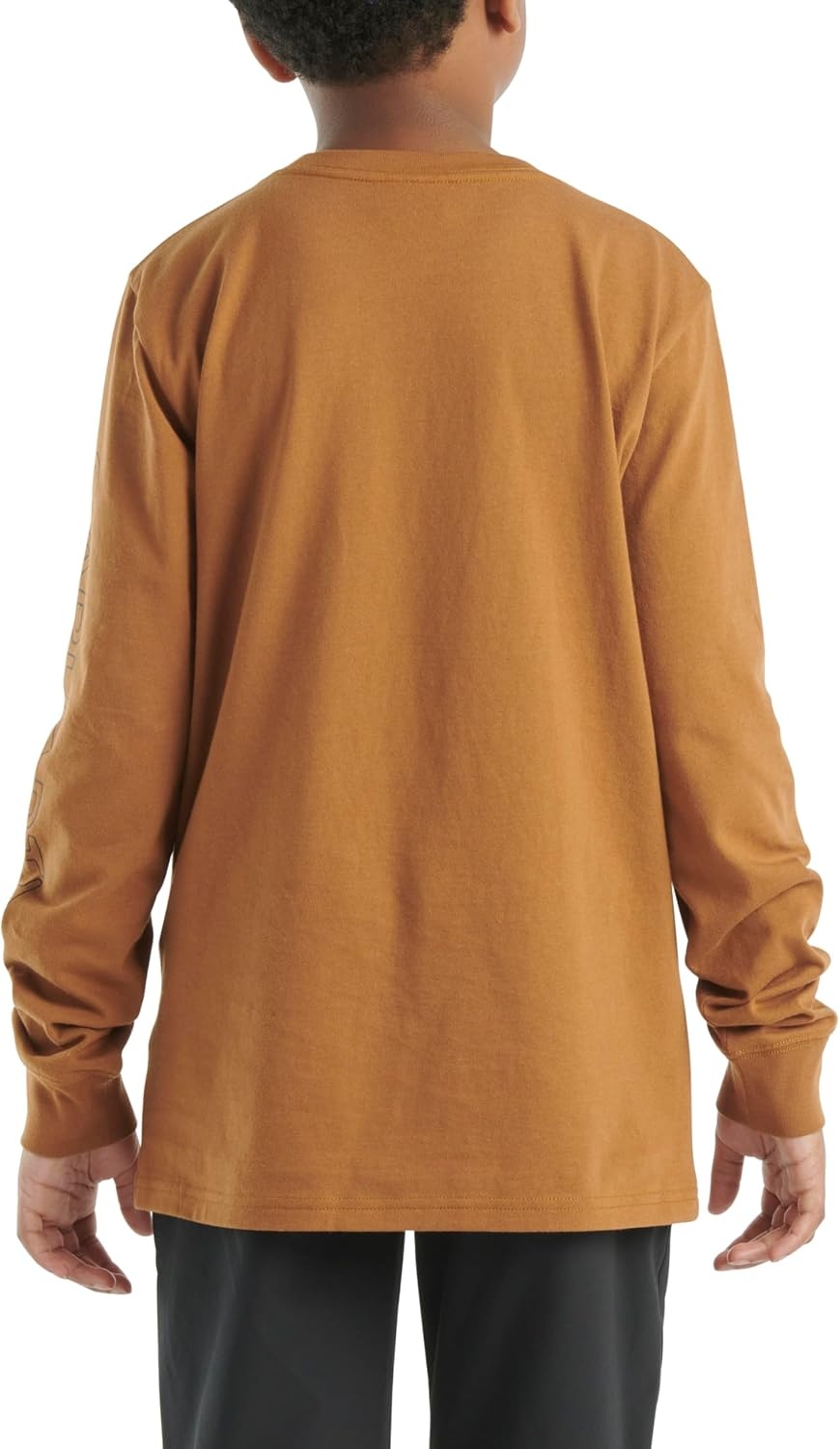 image:imageCarhartt Boys LongSleeve Logo Sleeve Pocket TShirtCarhartt Brown Tan