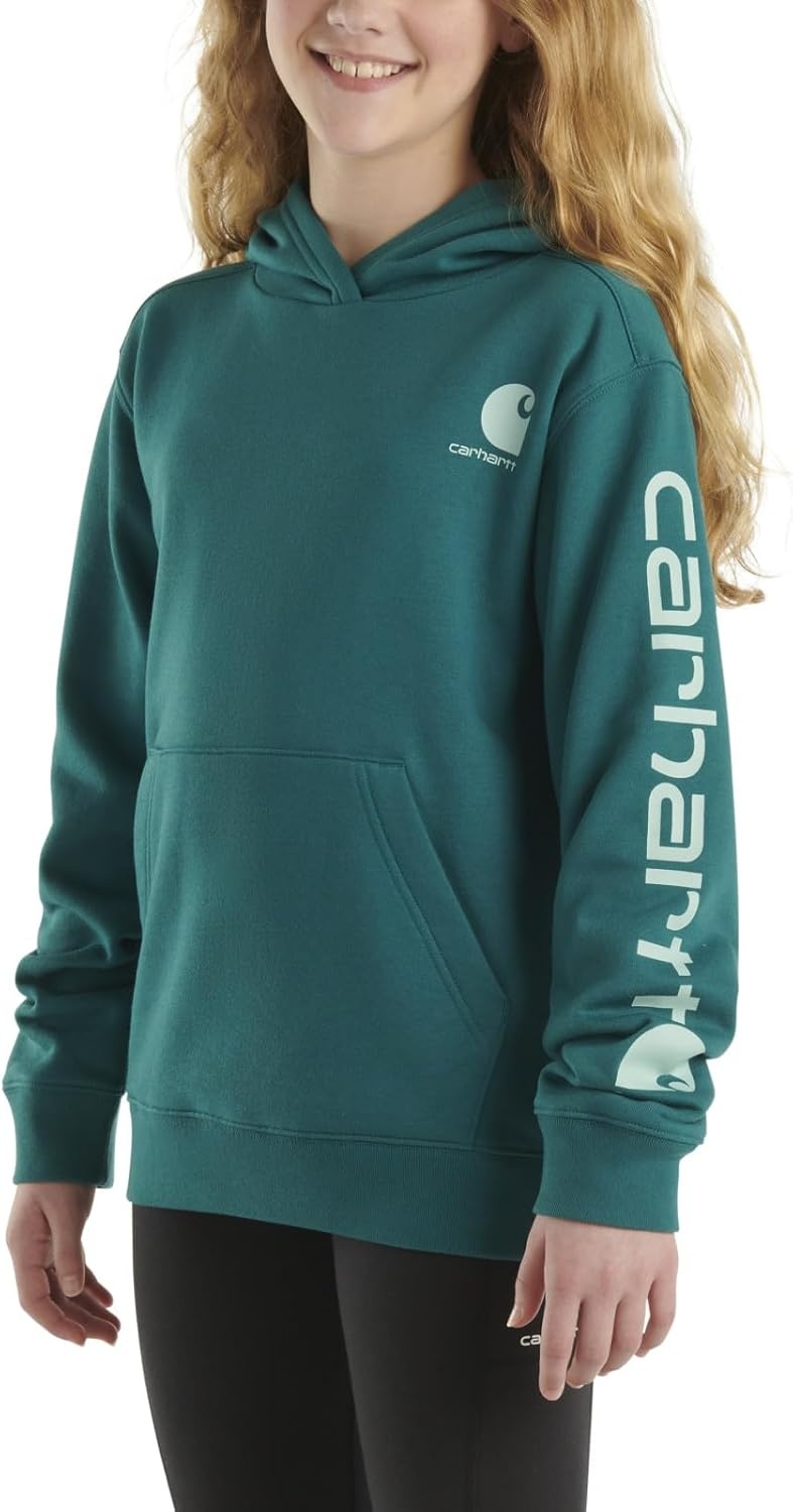 image:imageCarhartt Boys Pullover Hooded SweatshirtShaded Spruce Green