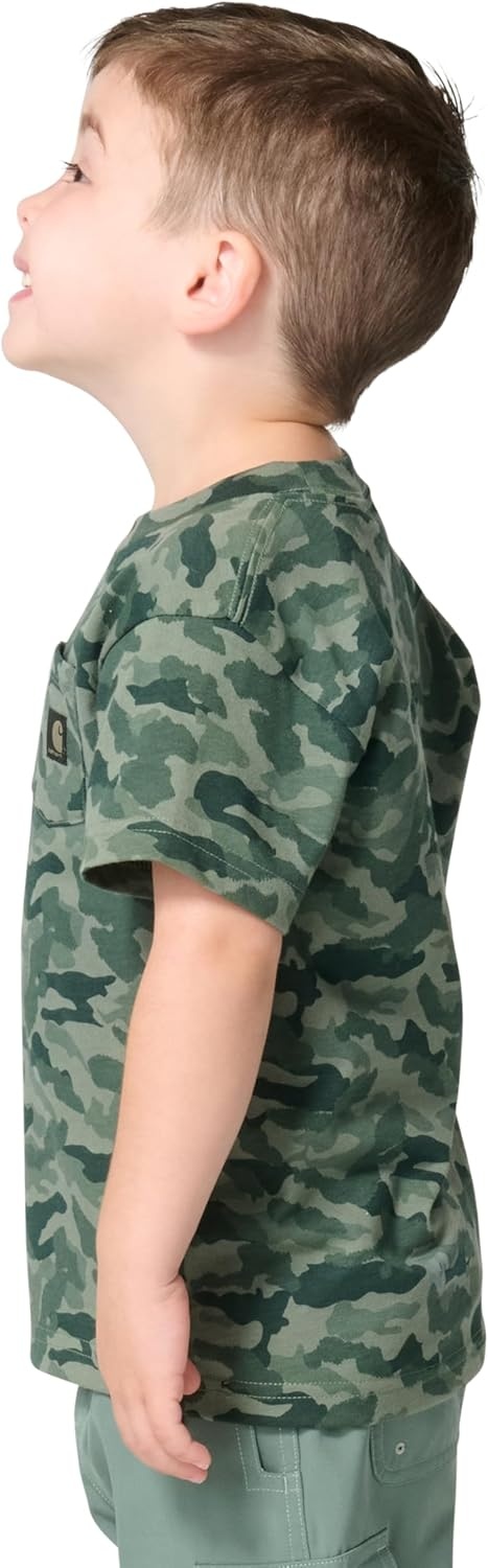 image:imageCarhartt Boys Short Sleeve Camo Print TShirtGreen Camo
