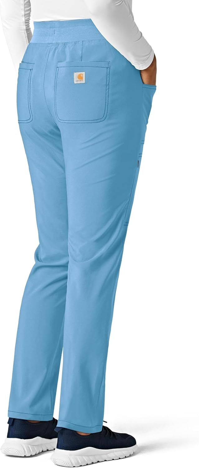 image:imageCarhartt Force CrossFlex Womens Cargo Jogger Scrub PantAzure Blue