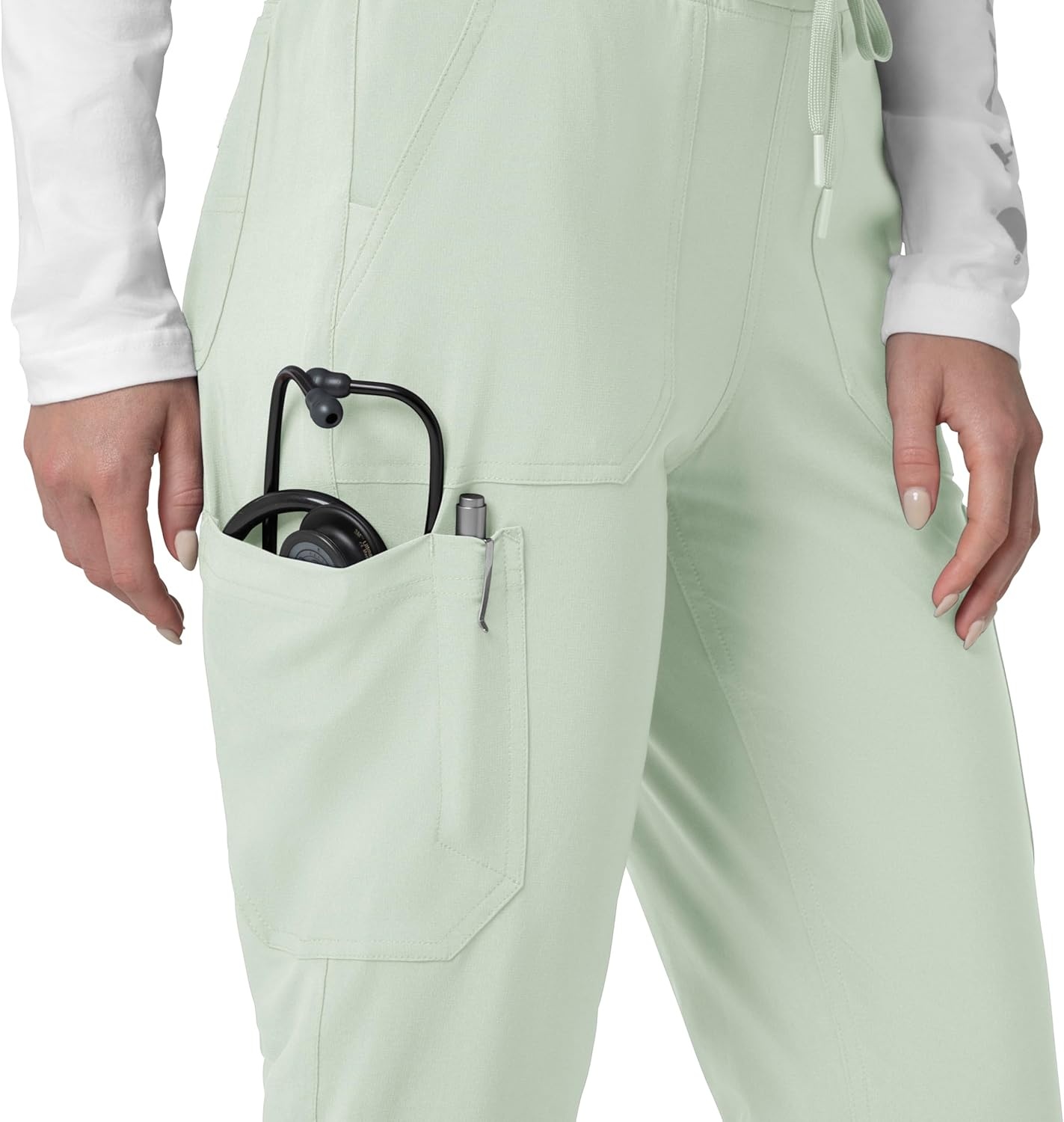 image:imageCarhartt Force CrossFlex Womens Cargo Jogger Scrub PantBig Sky
