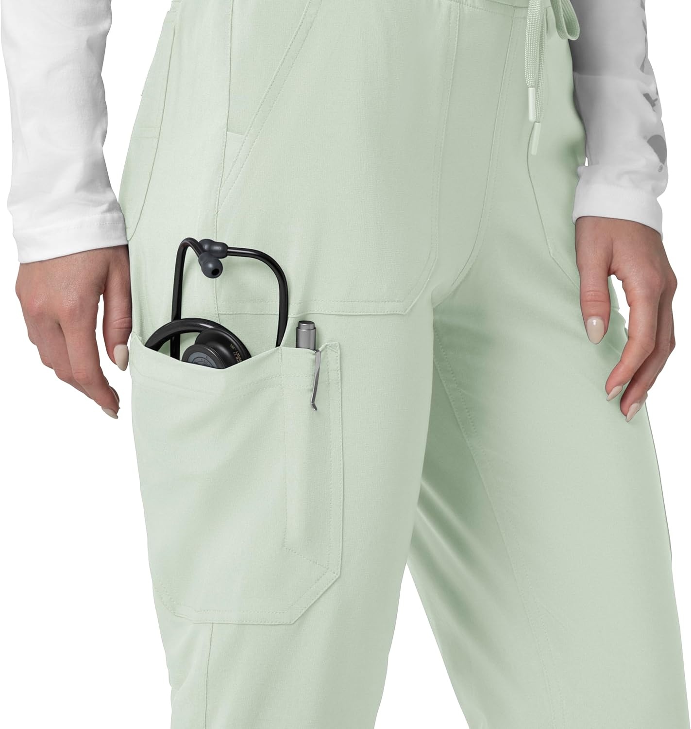 image:imageCarhartt Force CrossFlex Womens Cargo Jogger Scrub PantBig Sky