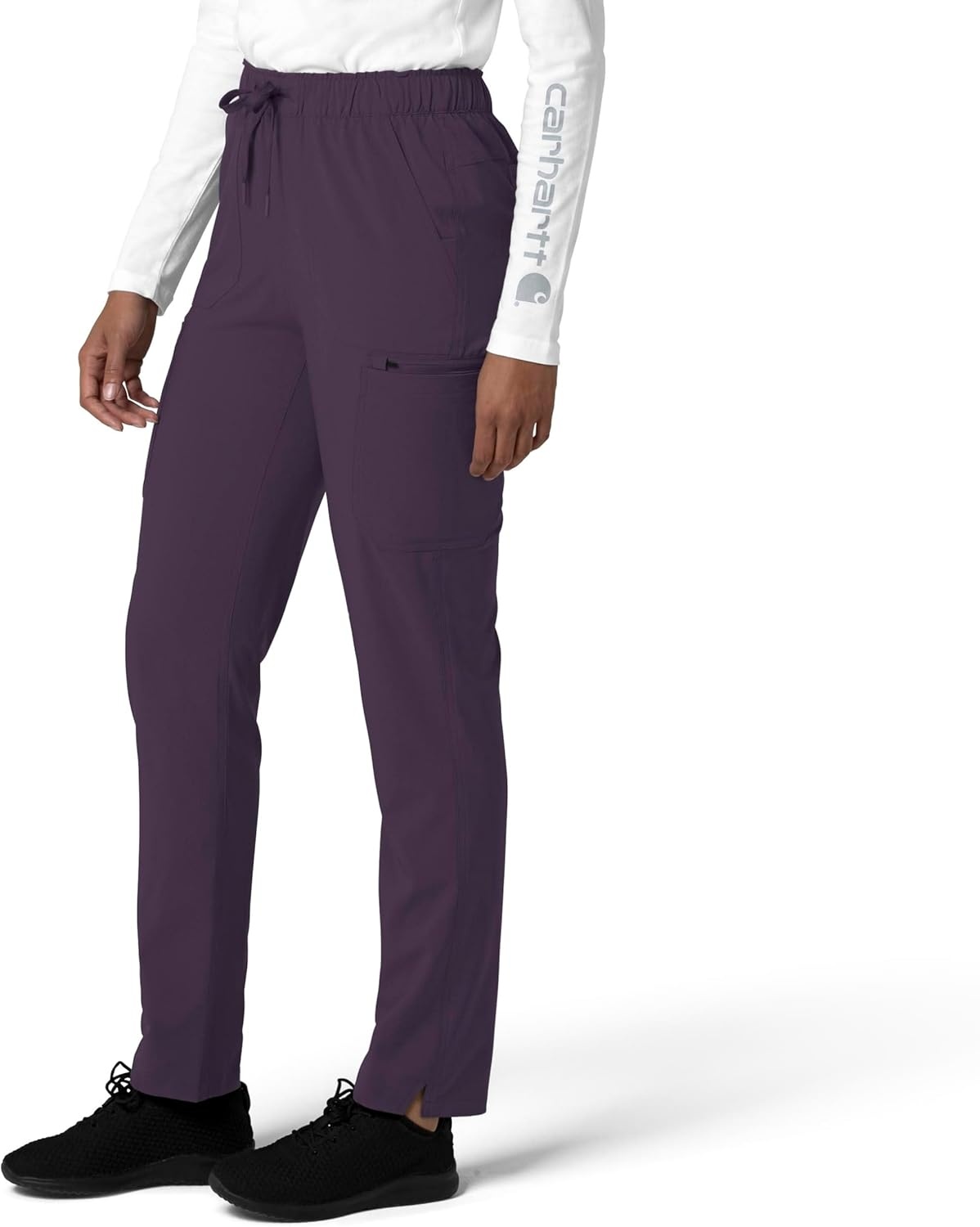 image:imageCarhartt Force CrossFlex Womens Cargo Jogger Scrub PantBlack Plum