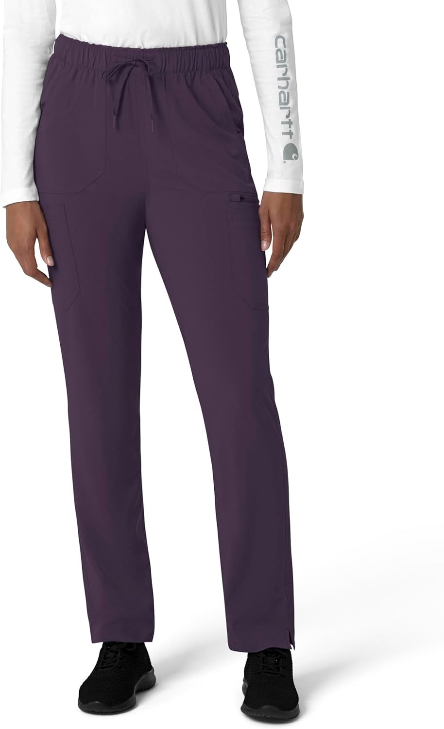 image:imageCarhartt Force CrossFlex Womens Cargo Jogger Scrub PantBlack Plum