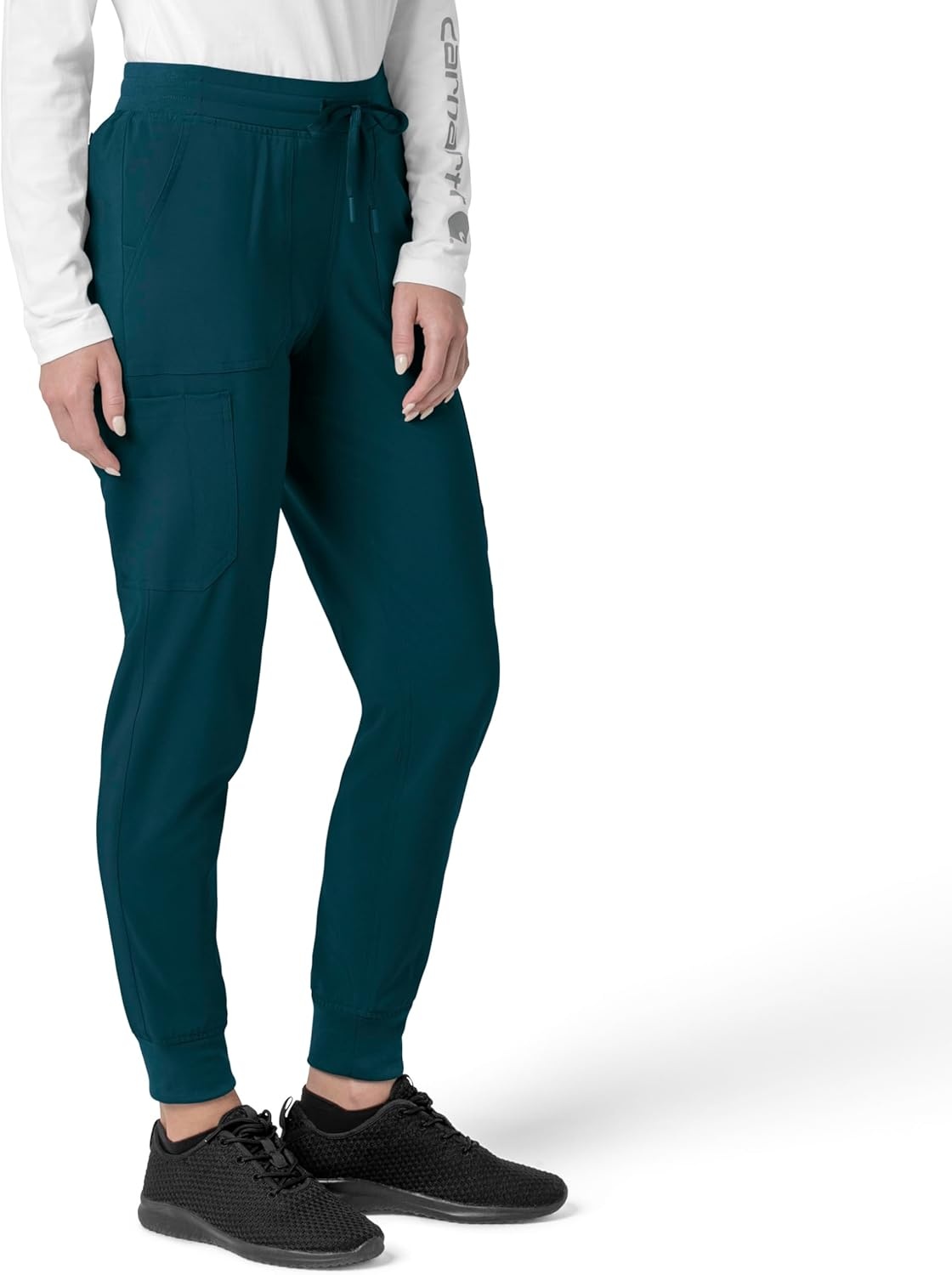 image:imageCarhartt Force CrossFlex Womens Cargo Jogger Scrub PantCaribbean