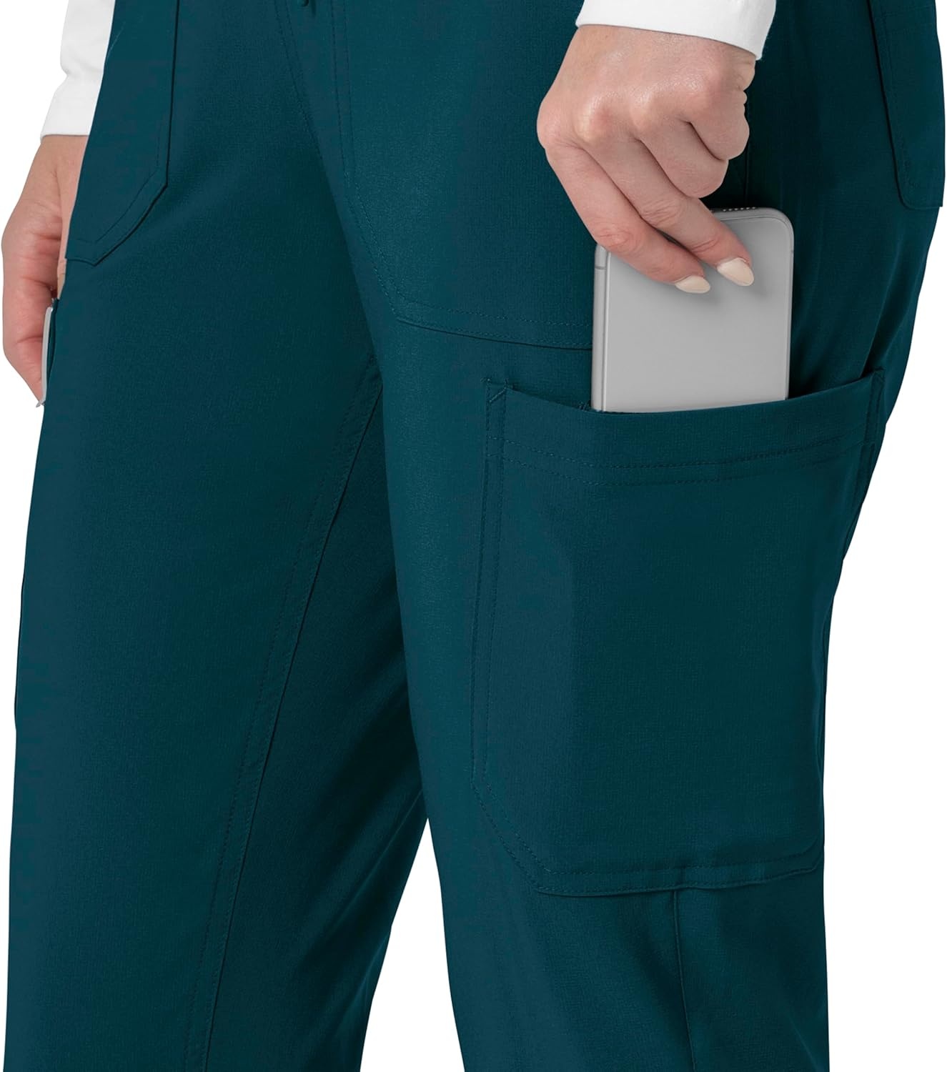 image:imageCarhartt Force CrossFlex Womens Cargo Jogger Scrub PantCaribbean