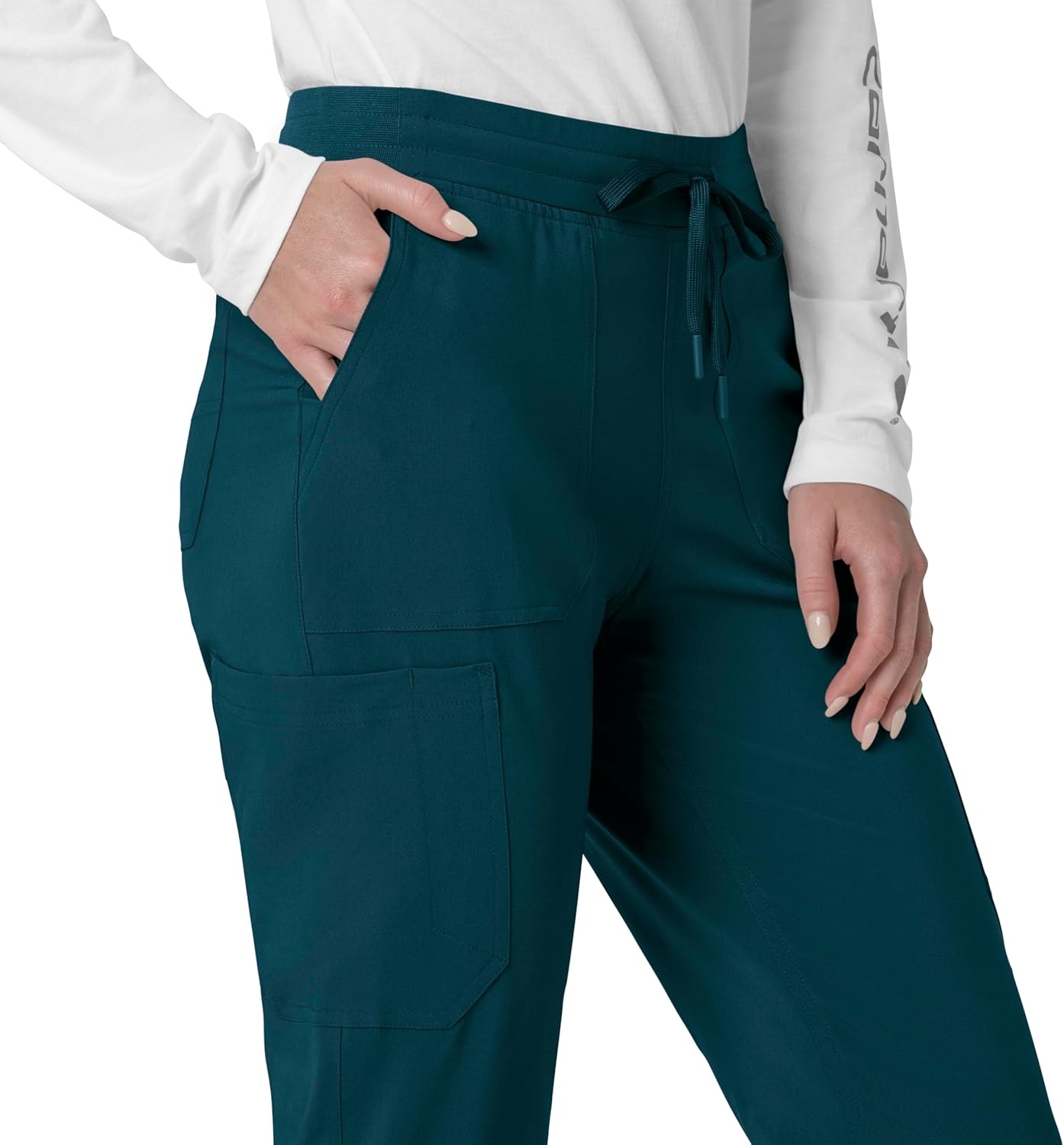 image:imageCarhartt Force CrossFlex Womens Cargo Jogger Scrub PantCaribbean