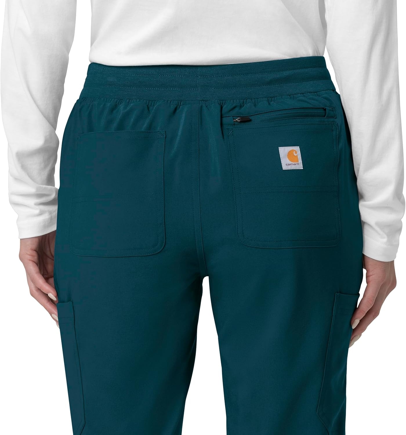 image:imageCarhartt Force CrossFlex Womens Cargo Jogger Scrub PantCaribbean