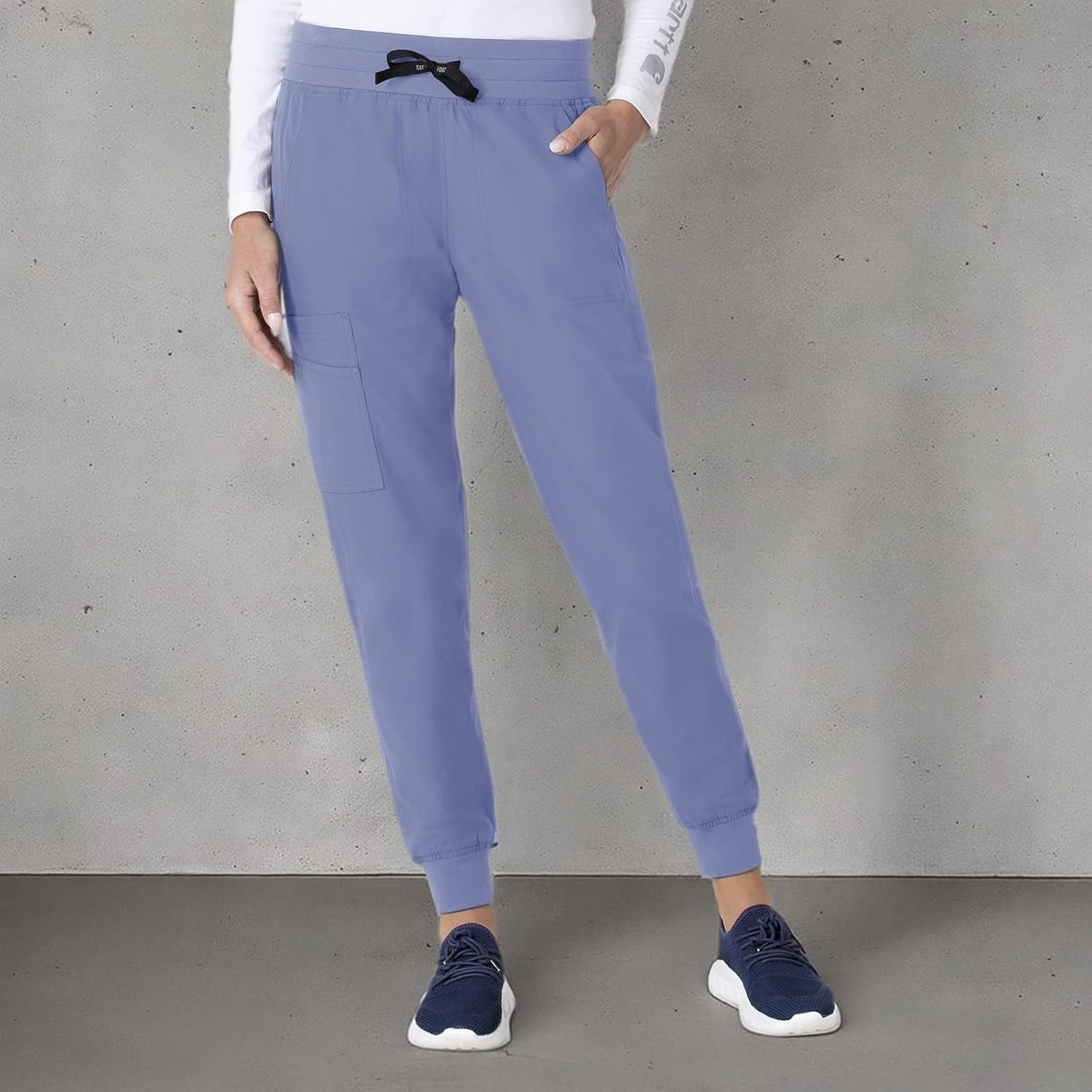 image:imageCarhartt Force CrossFlex Womens Cargo Jogger Scrub PantCeil Blue